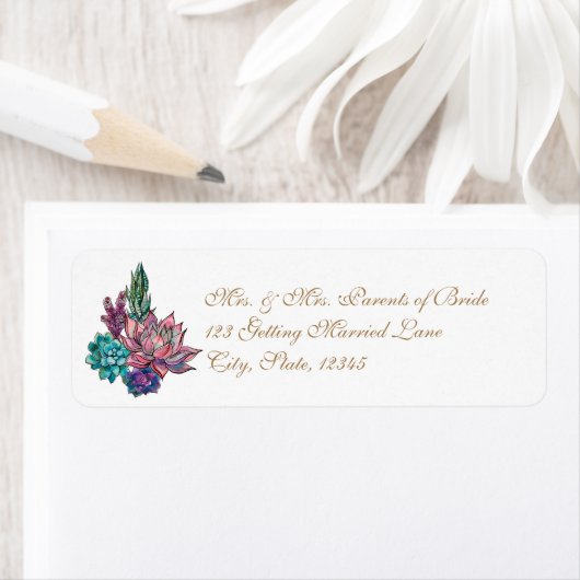 水彩多肉質 ラベル (インサイチュ)