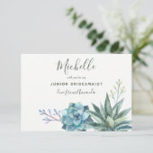 水彩多肉類は私のジュニアの花嫁である 招待状 (スタンド正面)