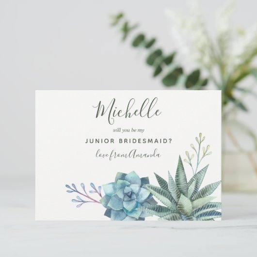 水彩多肉類は私のジュニアの花嫁である 招待状 (スタンド正面)
