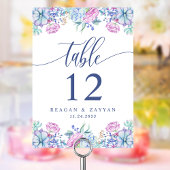 水彩多肉類フローラシックサボテン結婚ズ テーブルナンバー