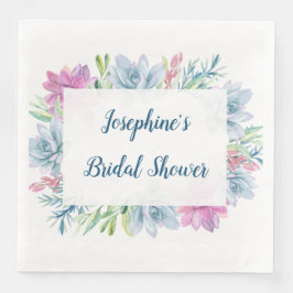 水彩多肉類ブライダルシャワー