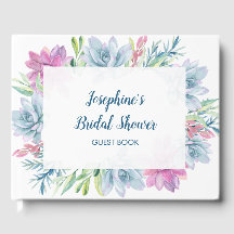 水彩多肉類ブライダルシャワー