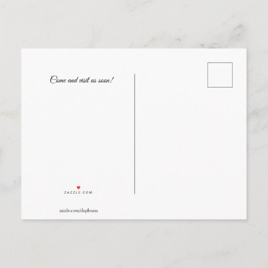 水彩多肉類引っ越しました 案内ポストカード (裏面)