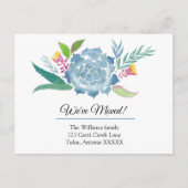 水彩多肉類引っ越しました 案内ポストカード (正面)