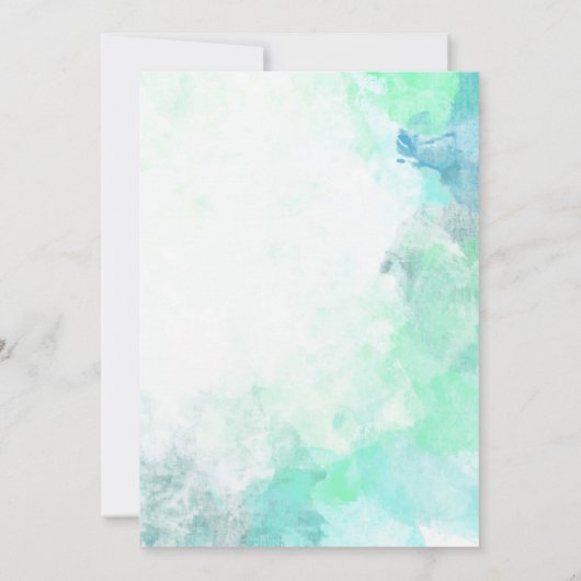 水彩多肉類男の赤ちゃんバプテスマ/《キリスト教》洗礼式や命名式 招待状 (裏面)