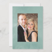 水彩多肉類結婚の写真 招待状 (裏面)