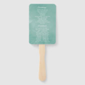 水彩多肉類結婚式 プログラム ハンドファン (裏面)