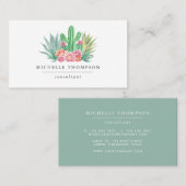 水彩多肉類 名刺 (正面/裏面)