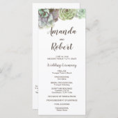 水彩多肉類 | 結婚式 プログラム (正面/裏面)