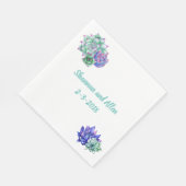 水彩多肉食ランチナプキン スタンダードランチョンナプキン (角)