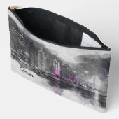 水彩夜カタール葉書 アクセサリーポーチ (見開き)