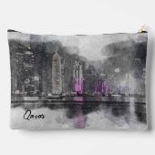 水彩夜カタール葉書 アクセサリーポーチ (裏面)