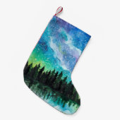 水彩夜景天の川 スモールクリスマスストッキング (正面 (吊り時))