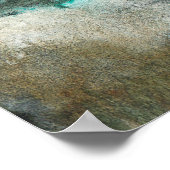 水彩夜景天の川 ポスター (角)