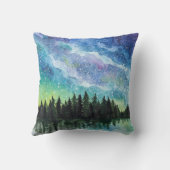 水彩夜景、天の川 クッション (裏面)