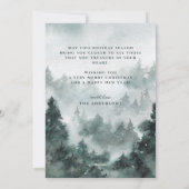 水彩夜空 | ホッキョクグマ・クリスマス シーズンカード (裏面)