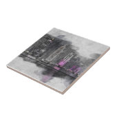 水彩夜間カタール陶磁器タイル壁デコール タイル (側面)