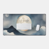 水彩夜間マウスデスクパッド デスクマット (キーボード&マウス)