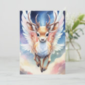 水彩夢想可愛すごいいトナカイ シーズンカード (スタンド正面)