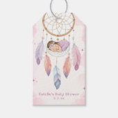 水彩夢想家の赤ちゃんシャワー ギフトタグ (正面)