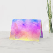 [水彩夢]ソフトパステルカラーズバタフライ カード (正面)