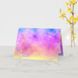 [水彩夢]ソフトパステルカラーズバタフライ カード