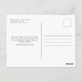 水彩大きい石コロラドSave the Date ポストカード (裏面)