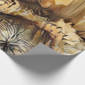 水彩大ひまわりコレクシエレガントョン ラッピングペーパー (角)