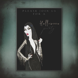 水彩大人ハローウィンパーティ招待状