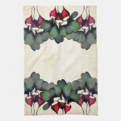 水彩大根野菜モノパーソナライズされたグラム  キッチンタオル (縦)