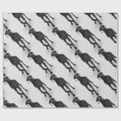 水彩大犬ペット ラッピングペーパー (フラット)