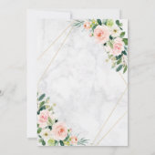 水彩大理石フローラボホブライダルシャワー 招待状 (裏面)