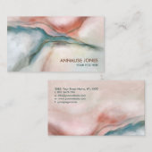 水彩大理石フロー抽象芸術 名刺 (正面/裏面)
