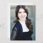 水彩大理石卒業パーティー写真 招待状 (裏面)