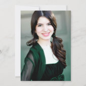 水彩大理石卒業パーティー写真 招待状 (裏面)