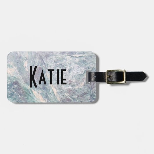 水彩大理石荷札 ラゲッジタグ (正面横)