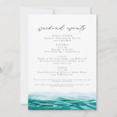 水彩大西洋シティニュージャージーのスカイライン 招待状 (裏面)