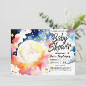 水彩天の赤ちゃんシャワー疑問に思 招待状 (スタンド正面)