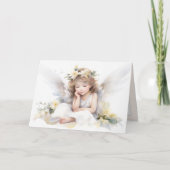 水彩天使の女の子 カード (正面)