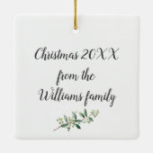 水彩天使の少女と花 セラミックオーナメント (裏面)