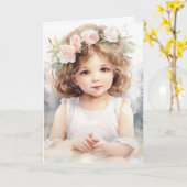 水彩天使ガールfor Girl カード (黄色い花)