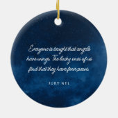 水彩天使犬追悼同情 セラミックオーナメント (裏面)