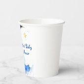 水彩天月と星の赤ちゃんシャワー 紙コップ (左)