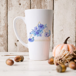 水彩天秤座占星術〔占星術の〕十二宮図標識 |モノグラム カフェラテマグ