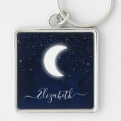 水彩天空の月星 キーホルダー (正面)