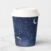 水彩天空ムーン&スターベビーシャワー 紙コップ (左)