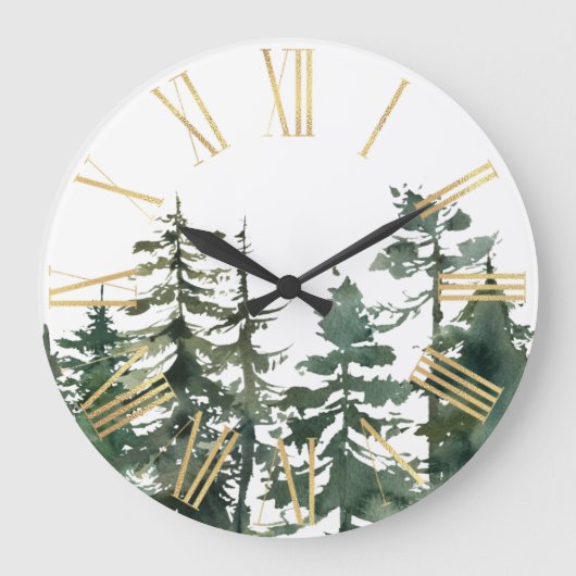 水彩太平洋北西松林 ラージ壁時計 (正面)