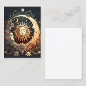 水彩太陽と月の天星 名刺 (正面/裏面)