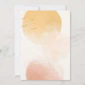 水彩太陽ボホ抽象美学ベビーシャワー 招待状 (裏面)