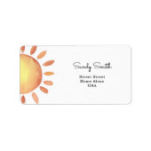 水彩太陽 ラベル (正面)